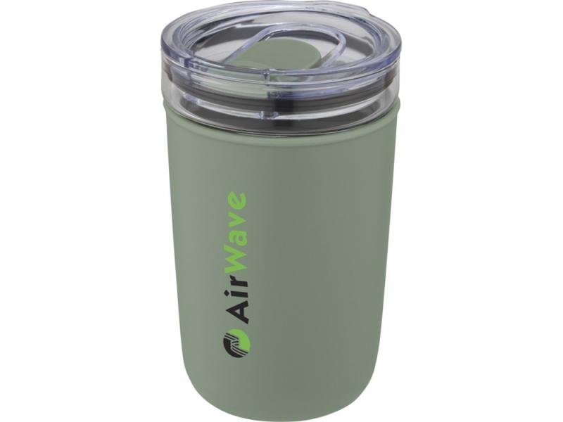 Стеклянная кружка Bello с внешней стенкой из переработанного пластика