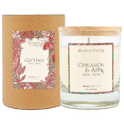 Свеча ароматическая gifting, cinnamon&apple, 40 ч