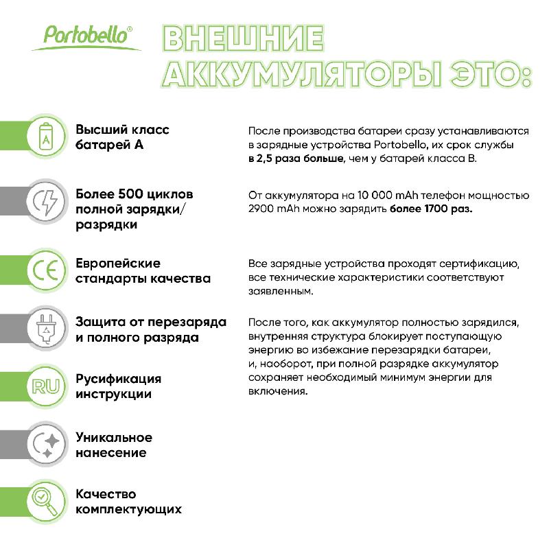 Внешний аккумулятор с подсветкой Starlight PB 5000 mAh