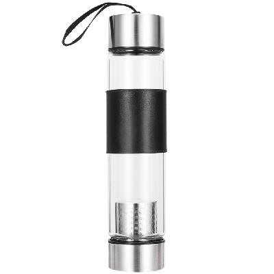 Термос стеклянный с инфьюзером Modulus, чёрный