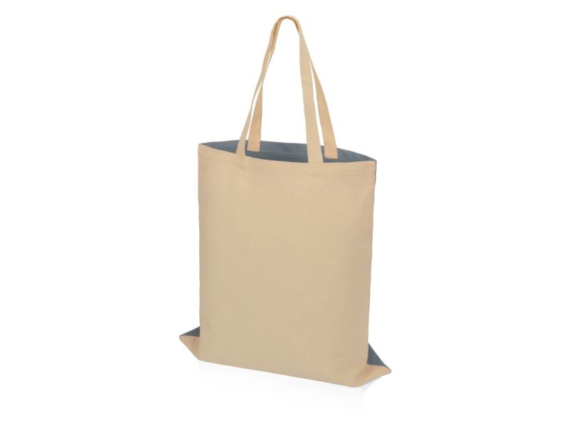 Сумка для шопинга Twin двухцветная из хлопка, 180 г/м2