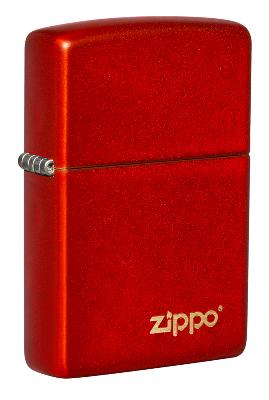Зажигалка ZIPPO Classic с покрытием Metallic Red, латунь, овая, 38x13x57 мм