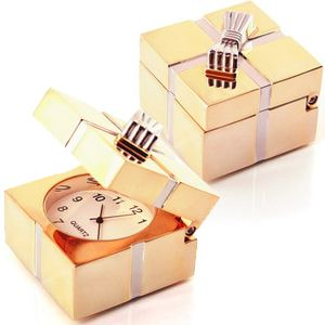 Часы  "Подарок", 4,2х4,2х3,9 см, металл