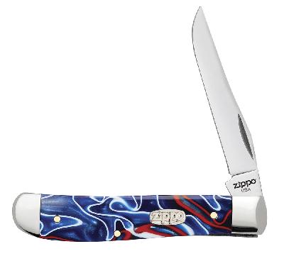 Нож перочинный ZIPPO Patriotic Kirinite Smooth Mini Trapper, 89 мм,   ЗАЖИГАЛКА ZIPPO 207