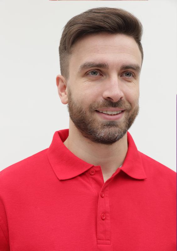 Рубашка поло мужская  STAN хлопок/полиэстер 185