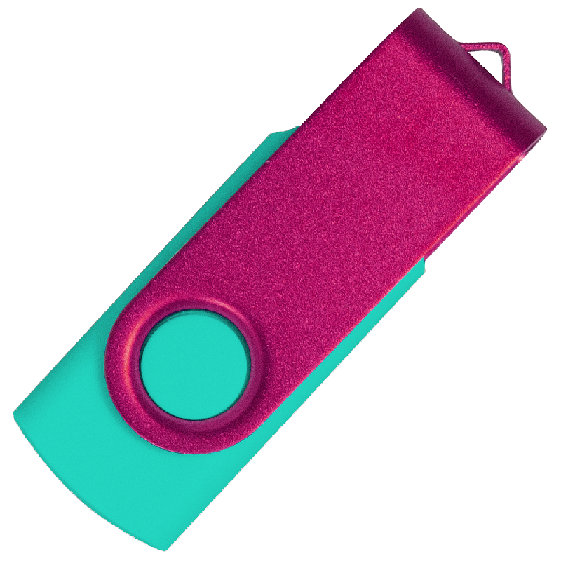 Флеш накопитель USB 2.0 Twister Сolor Mix 16GB, пластик Софт Тачметалл