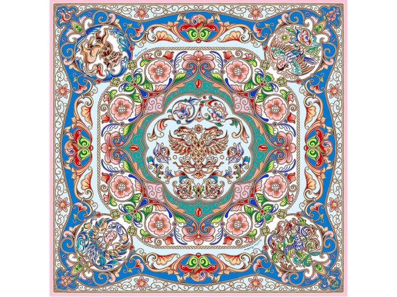 Платок Шедевры русских эмальеров