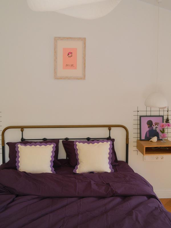 Комплект постельного белья из стираного перкаля ового цвета из коллекции essential, 200х220 см