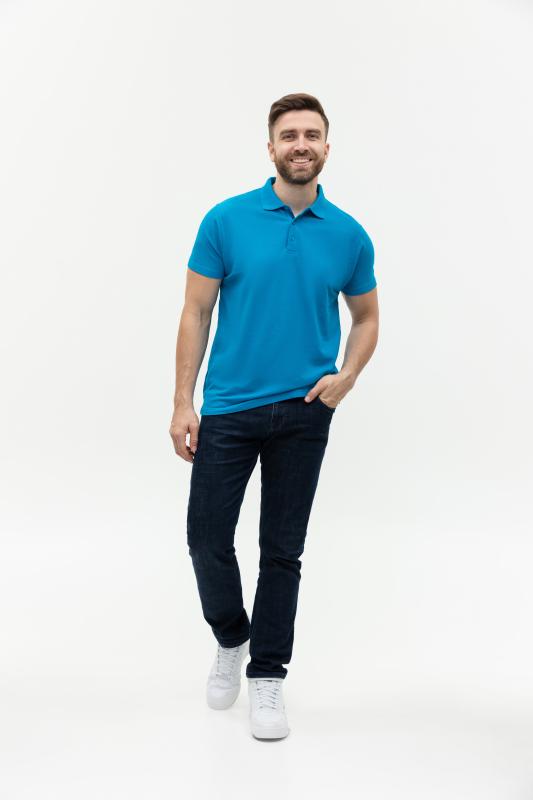 Рубашка поло мужская  STAN хлопок/полиэстер 185