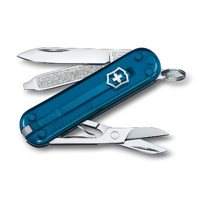 Ножбрелок VICTORINOX Classic SD Colors "Sky High", 58 мм, 7 функций, полупрозрачный