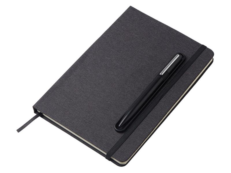 Блокнот А5 NotaBene с металлической шариковой ручкой и подставкой для телефона
