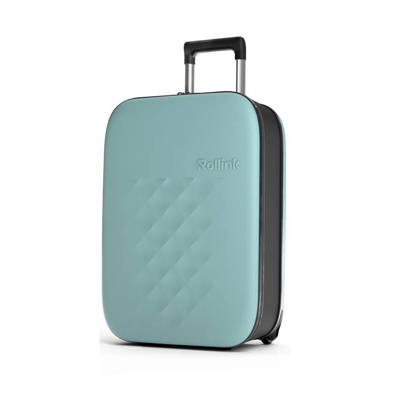 Чемодан складной Rollink Vega II 55x40x20 см, 2 колеса, бирюзовый