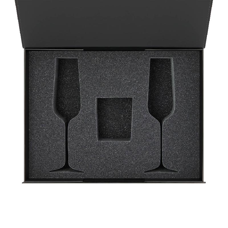 Ложемент под свечу Энигма (Enigma) + 2 бокала для шампанского в среднюю коробку-трансформер (арт. 695721)