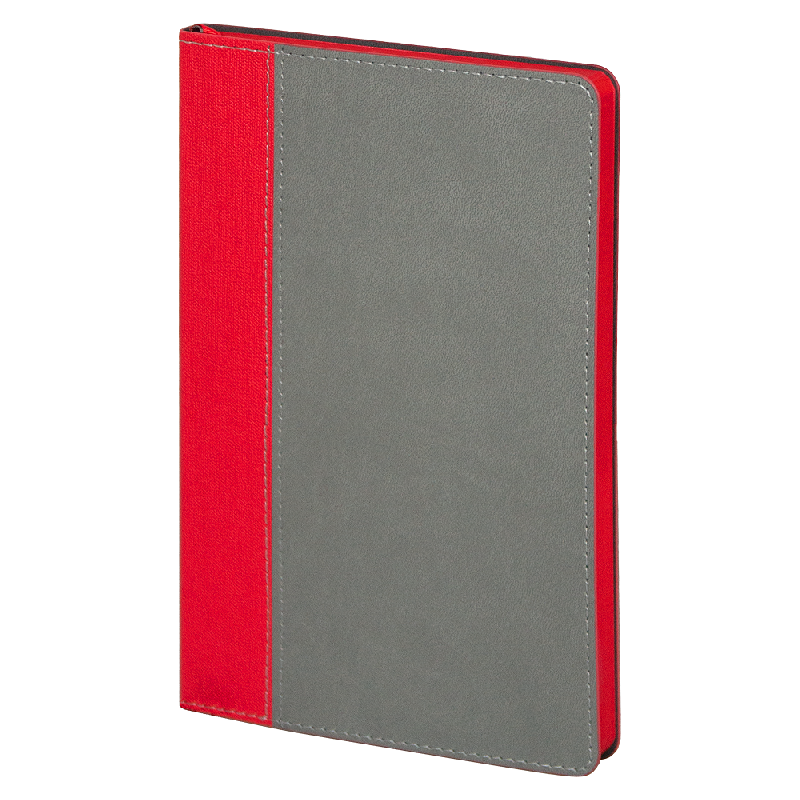 Ежедневник Flexy Viva Latte Sand Color A5,  с красным, недатированный, в гибкой обложке