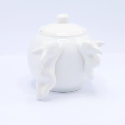 Сахарница с кроликами (NEW), 1000 мл, Белый