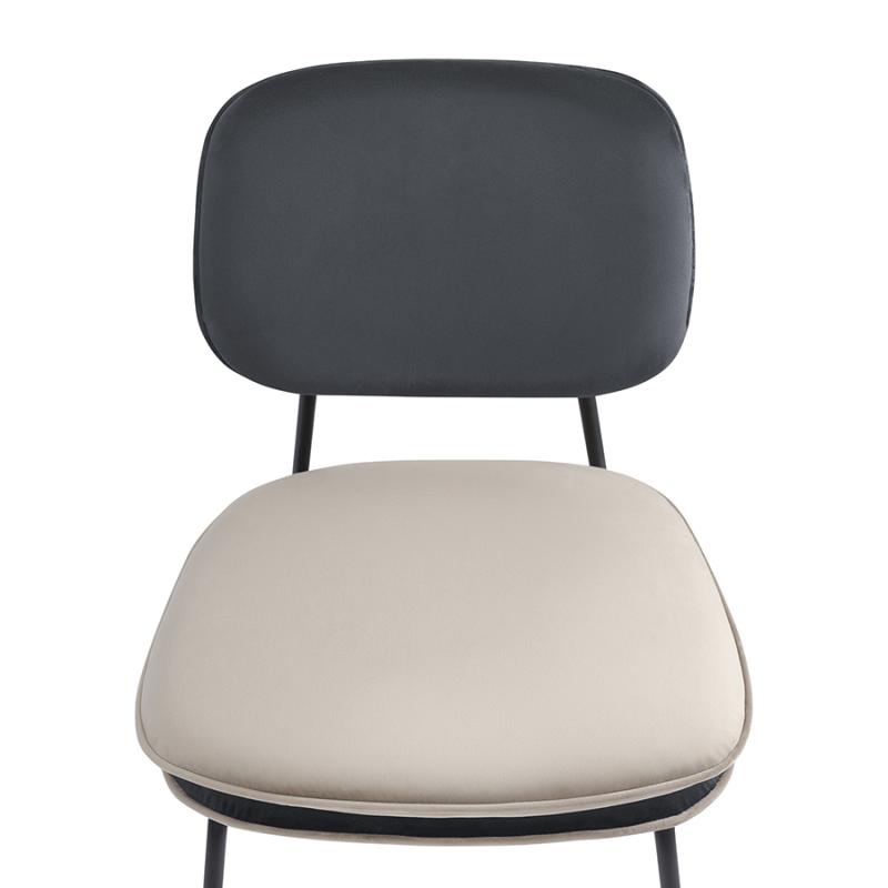 Стул с контрастным кантом pea, велюр