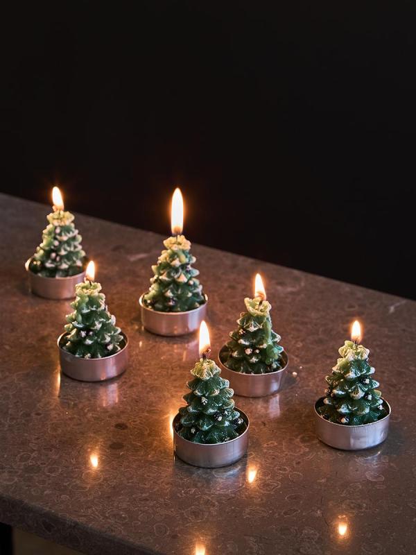 Набор декоративных свечей enchanted woods из коллекции new year essential, 6 шт.