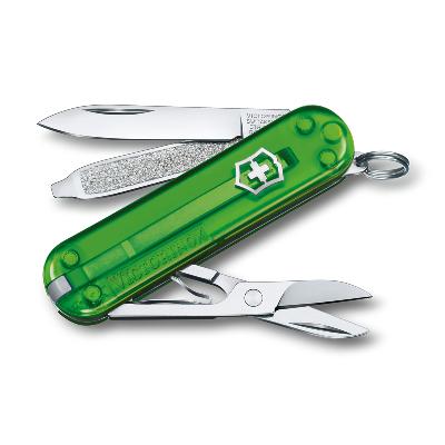 Ножбрелок VICTORINOX Classic SD Colors "Green Tea", 58 мм, 7 функций, полупрозрачный