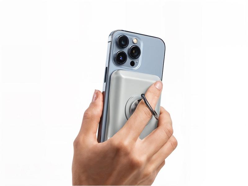 Магнитный беспроводной внешний аккумулятор с быстрой зарядкой QC/PD 20 Вт MagnetIQ, 5000 mAh