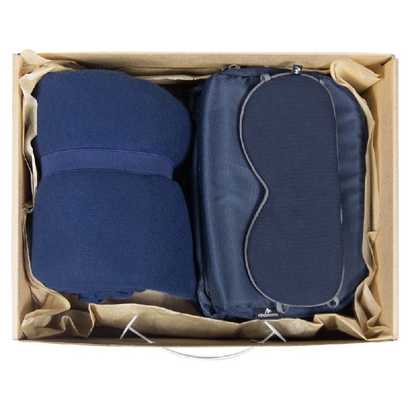 Набор подарочный Solution Prestige Quadro ( дорожный плед, косметичка дорожная Comfort Сity Travel, косметичка дорожная Comfort Avenue, маска для сна )