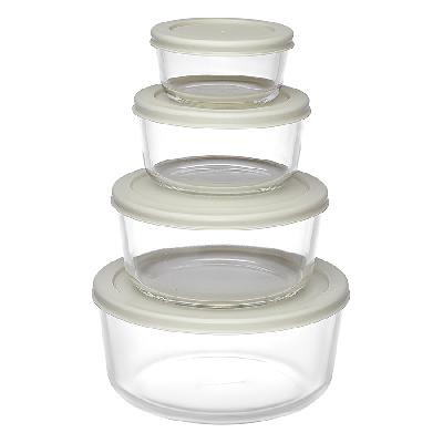 Набор контейнеров для запекания и хранения круглые с крышками, 4 шт.