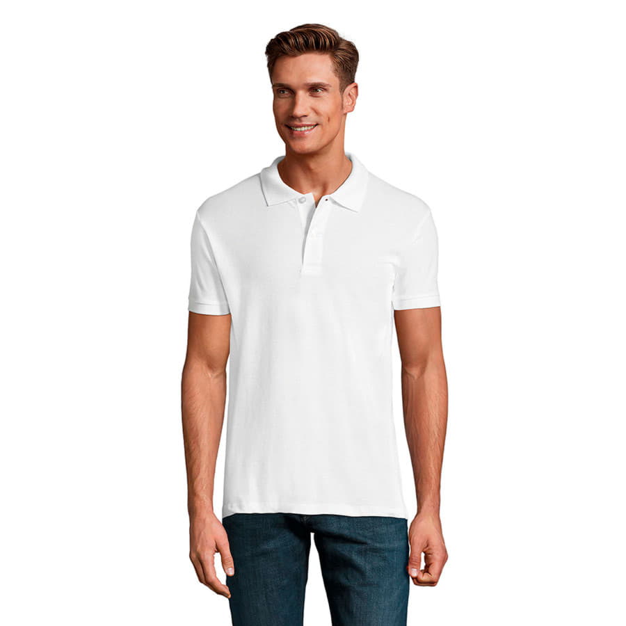 Поло "Perfect Men", белый_2XL, 100% х/б, 180г/м2