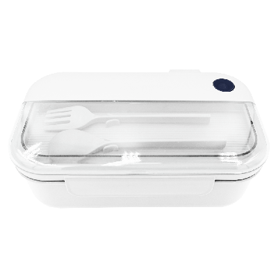 Герметичный контейнер для еды (ланч бокс) BON VOYAGE, пластиковый,  с синим элементом, 1100 мл.