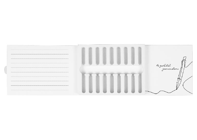 Коробка для ручек Solution , с кремовым ложементом, размер 20,5*16*2 см