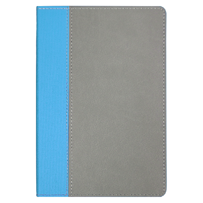 Ежедневник Flexy Viva Latte Sand Color A5,  с голубым, недатированный, в гибкой обложке