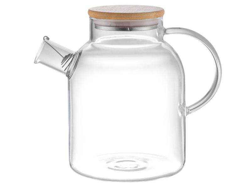 Стеклянный чайник с бамбуковой крышкой Sencha M