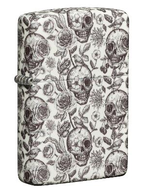 Зажигалка ZIPPO Skeleton с покрытием Glow in the Dark Green, латунь, 38x13x57 мм