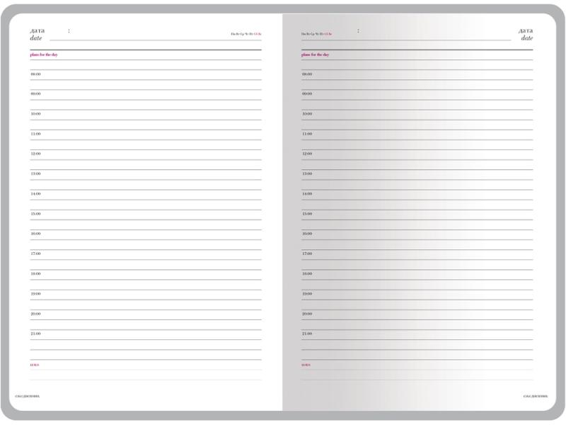 Ежедневник недатированный А5 Sidney Nebraska с серебряным срезом