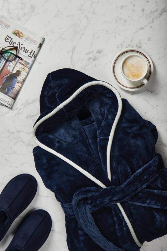 Банный халат VINGA Louis из rPET GRS, S-M, унисекс, 350 г/м²