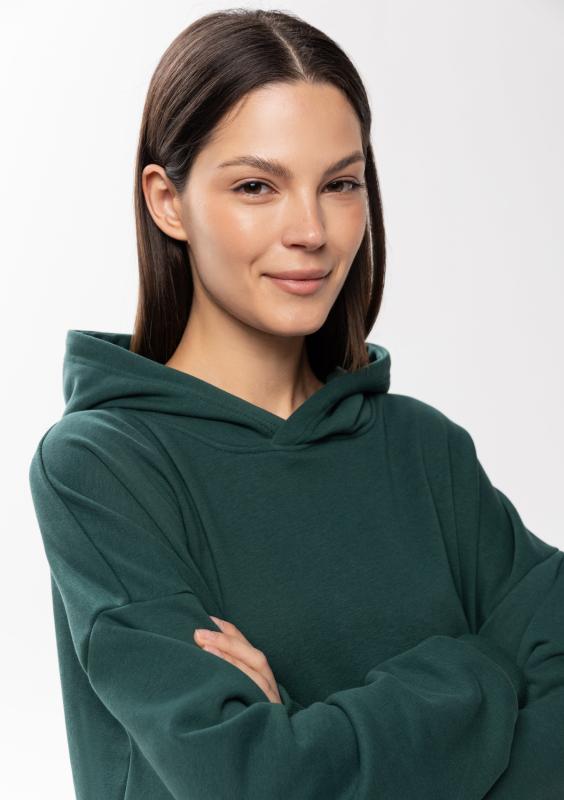 Худи унисекс STAN оверсайз футер без начёса 350, 66, Т-зелёный (130)