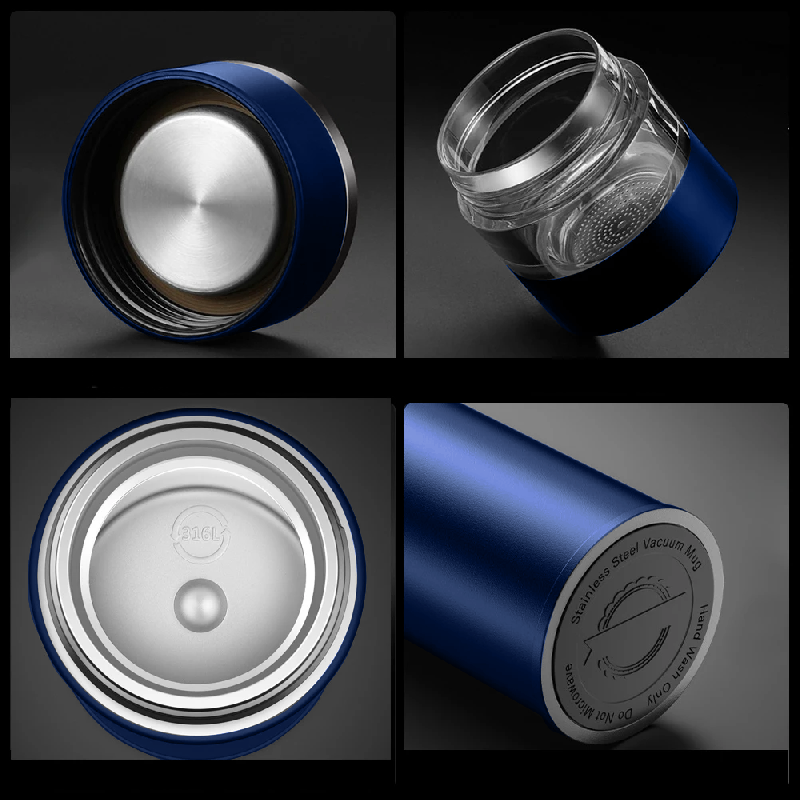 Термос стальной Gulfstream двухстеночный с вакуумной изоляцией 450 мл, крышка с дисплеем