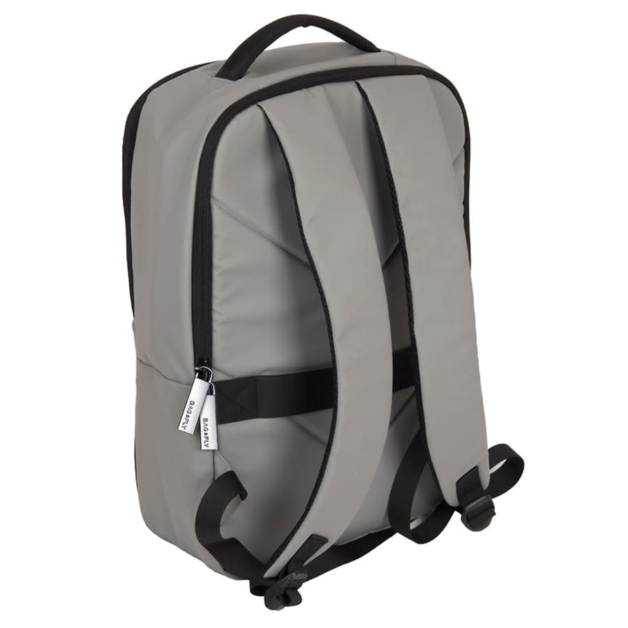 Рюкзак водостойкий 'Stian", серый/черный, 42х28х12 см, 100% полиэстер