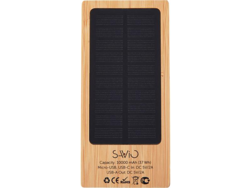 Внешний аккумулятор с подсветкой лого и солнечной панелью Reedia S1, 10000 mAh