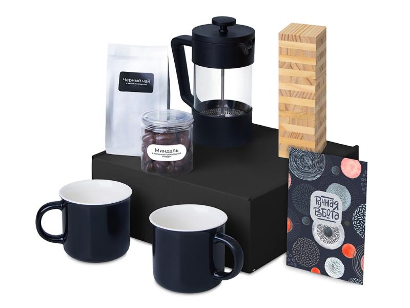 Подарочный набор Re:y. Together  с френчпрессом, кружками и дженгой