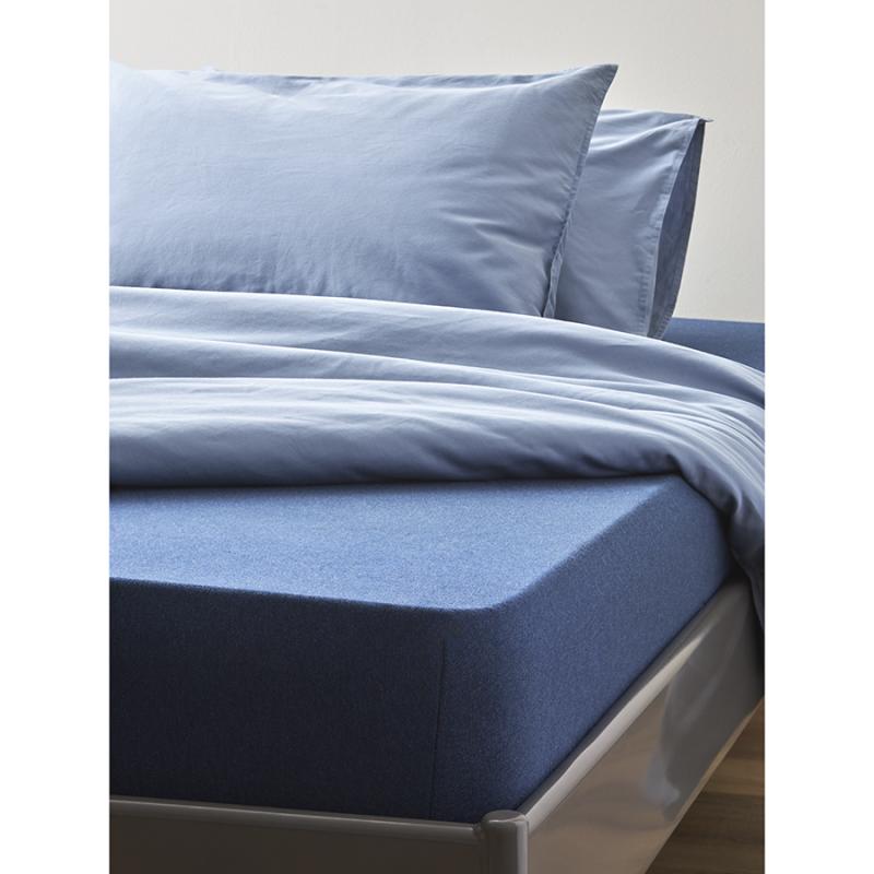 Простыня на резинке из хлопкового трикотажа  из коллекции essential, 180х200х30 см