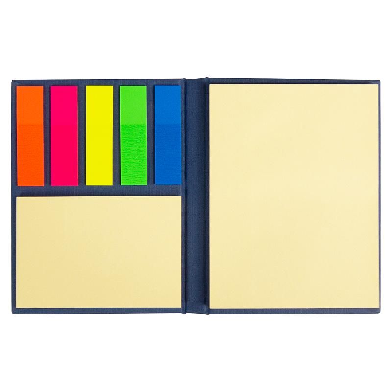 Набор ных бумажных стикеров  Stick and Fun в твердом переплете, 50 листов в блоке,  размер 8*10,5*1 см