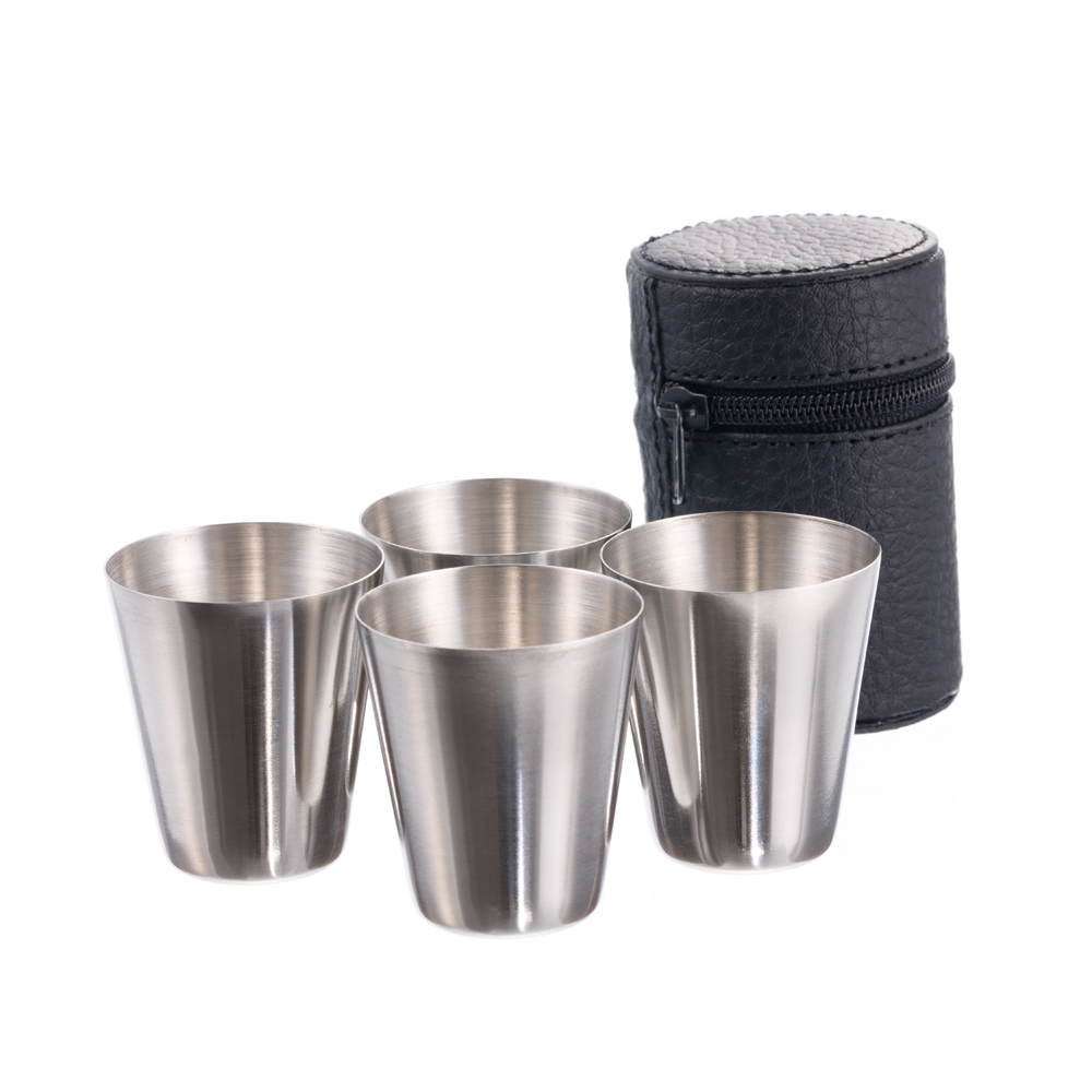 Набор SQuire из 4 стопок  0,03л, в чехле из искусственной кожи