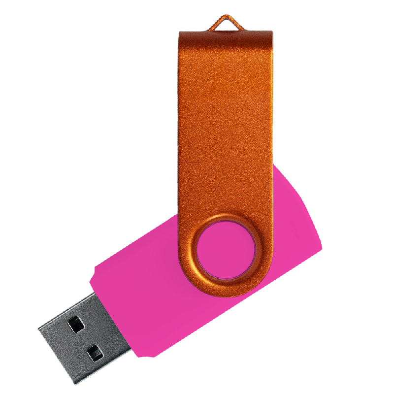 Флеш накопитель USB 2.0 Twister Сolor Mix 16GB, пластик Софт Тачметалл