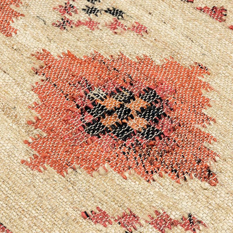 Ковер из джута и шерсти по мотивам башкирских орнаментов из коллекции cultural heritage, 160х230 см