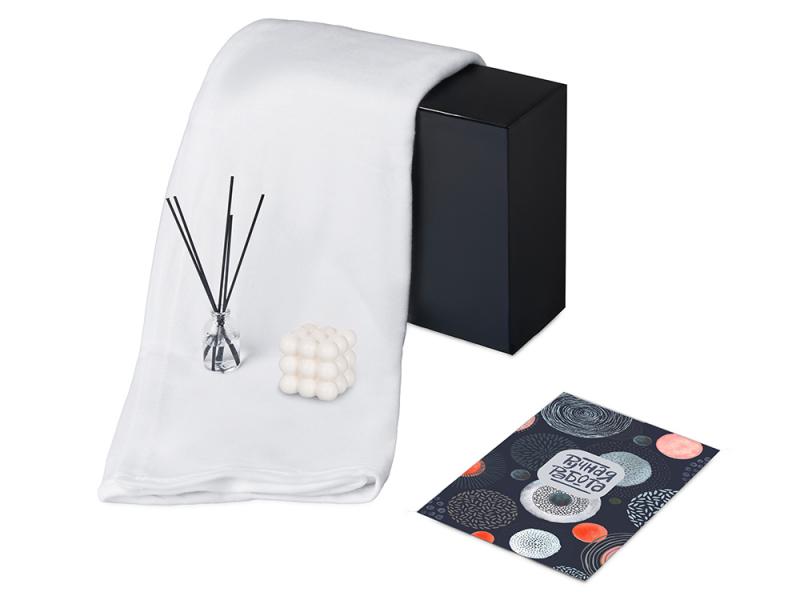 Подарочный набор Re:y. Cocoon с пледом, свечой и диффузором