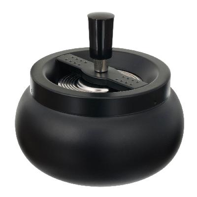 Пепельница SQuire круглая, покрытие хром,  краска, с й ручкой, 130 мм