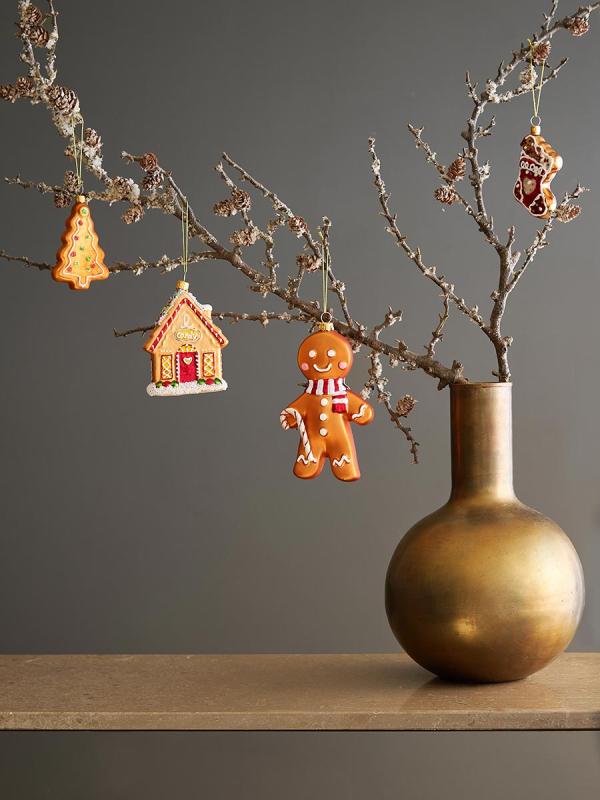 Набор ёлочных украшений ginger celebration из коллекции new year essential, 4 шт.