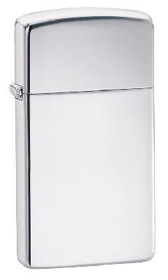 Зажигалка ZIPPO Slim® с покрытием High Polish Chrome, латунь, 29x10x60 мм