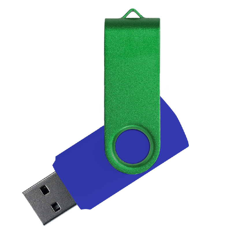 Флеш накопитель USB 2.0 Twister Сolor Mix 16GB, пластик Софт Тачметалл