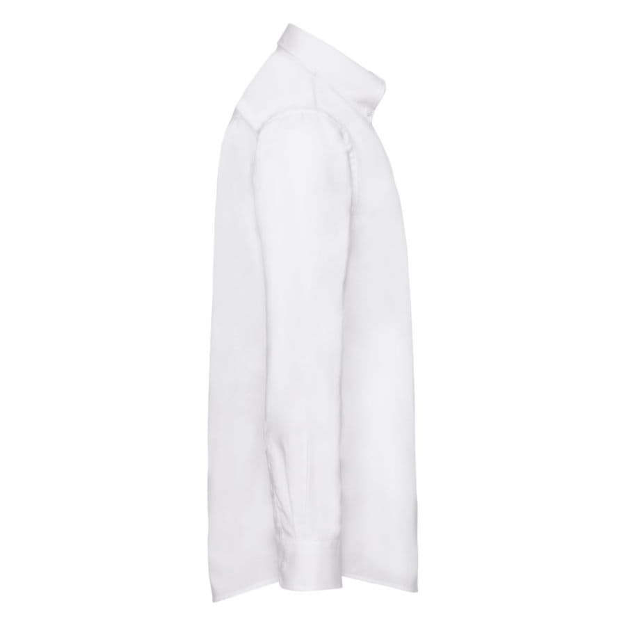 Рубашка "Long Sleeve Oxford Shirt", белый_S, 70% х/б, 30% п/э, 130 г/м2