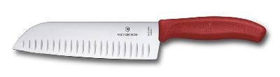 Нож сантоку VICTORINOX SwissClassic, рифлёное лезвие 17 см, в подарочной коробке